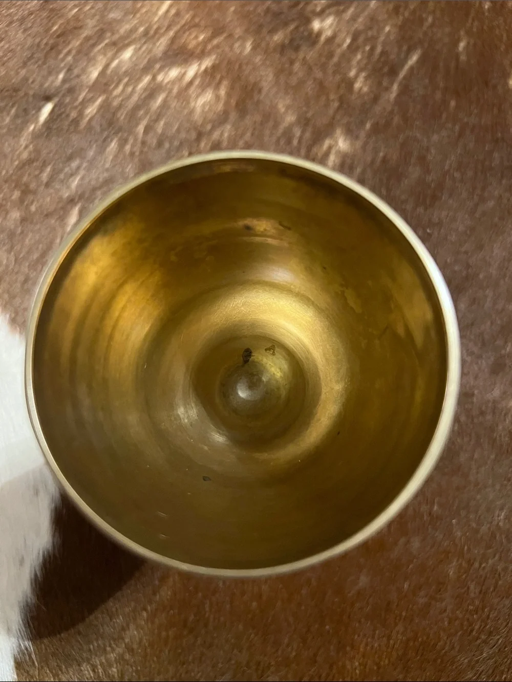 Antique-Style Brass Wine Goblet Korea